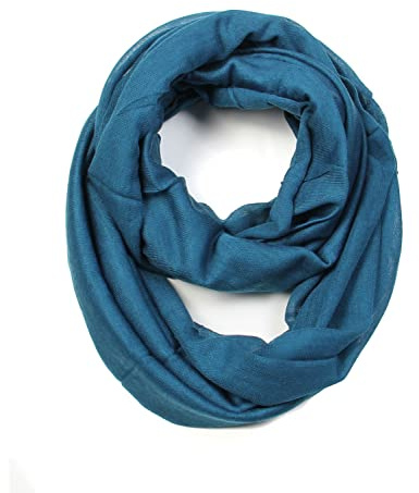 Scarf& Scarfand's Solid Color Infinity Winter Wrap Loop For Women & Men (TEAL)