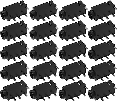 Create idea 20 Stück 3,5mm Audio Klinkenstecker 4-polige Buchse PJ320A Stereo für Mikrofon Kopfhörer Radio Audio Video Geräte