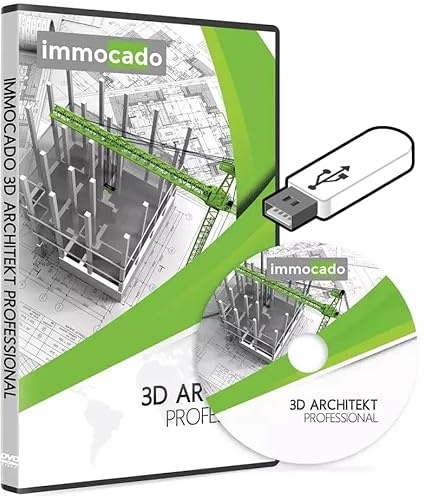 Immocado 3D Architekt Professional - 3D Hausplaner CAD Software & Architektur Programm: Grundrisse zeichnen, Hausplanung & Wohnungsplaner