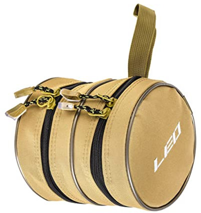 KICHOUSE Angel-Aufbewahrungstasche aus Messing Reißverschluss Werkzeugkasten Angelköder Angeltasche im Freien Outdoor Angeltasche Mini fliegendes Bausätze Tasche zum Meeresangeln
