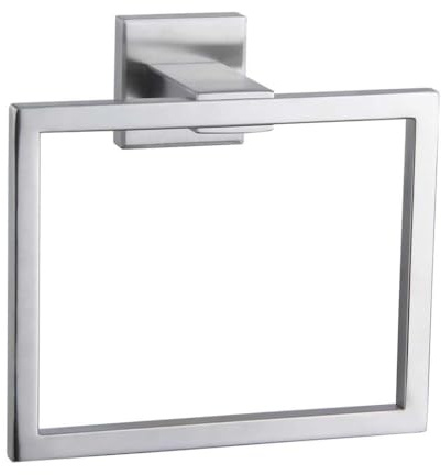 Toallero cuadrado negro, soporte para toallas de mano montado en la pared, toallero de mano de acero inoxidable, soporte para toallas de cocina, barra de toalla de mano, accesorios de baño para