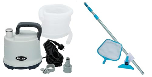 Intex 28606 Pompa di Svuotamento & Pool maintenance kit - pool accessories - pool cleaning set - 2 pieces