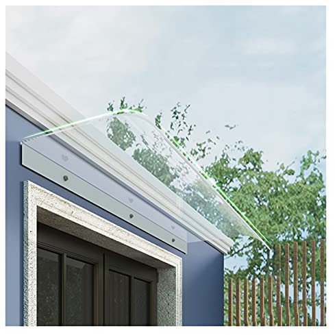 Awnings for Doors Door Window Canopy, Outdoor Shelter Garden Canopy Balcony Awning Polycarbonate Board UV Rain Snow Protection Perfect Decoration (Color : A- Facade Installation, Size : 40x80cm)