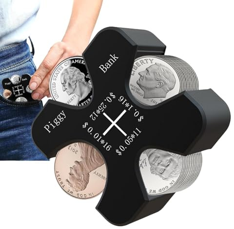 Münzsortierer für, Münzwechsel, tragbarer Münzsortierer, Münzsortierer, Münzsortierer, Silikon-Autoaufbewahrungsbox, Geldbörse, Taschen