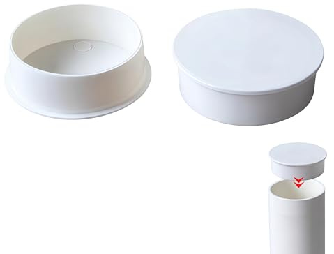 Alriedy Lot de 2 bouchons de fermeture pour tuyaux de drainage - 46 mm - En PVC - Capuchons de fermeture pour tuyaux d'évacuation et canalisations