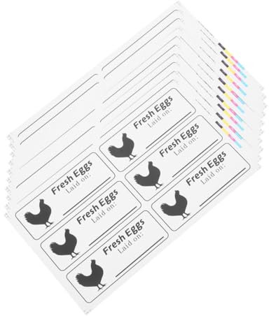 EXHUMKY Chicken Egg Date Label Stickers 120pcs for Fresh Egg Produce Dates Food Safety Self-Adhesive Packaging and