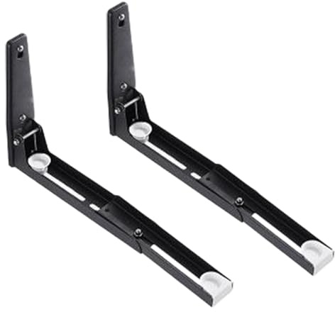 Mur de support micro-ondes, support de montage mural du four - 8 x 8,5 pouces support du support 304 Pliable en acier inoxydable | Kit de montage à micro-ondes rétractable accessoires de rangement de