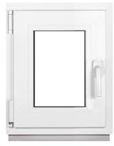 Framex Finestra Seminterrata Piccola in PVC Bianco, Larghezza x Altezza 40 x 50 cm (400 x 500 mm), Doppi Vetri (32 mm), Anta-Ribalta, Girevole DIN Sinistra – Premium