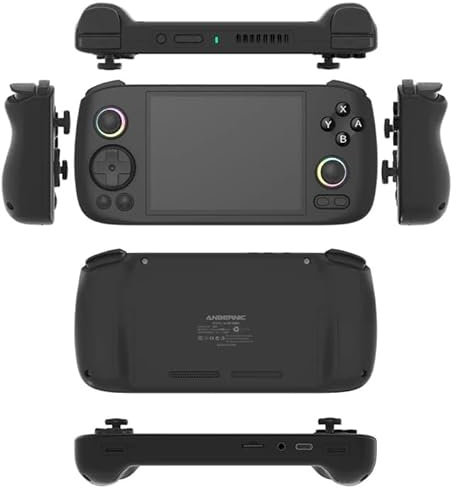 JOYARCH RG406H Retro Handheld Game Console, 4.0 Inch 640*480 RGB Lighting Portable Retro Handheld Video Games Player with Android 13 System & 4000+ Built-In Games (8+128G/Black) 128G