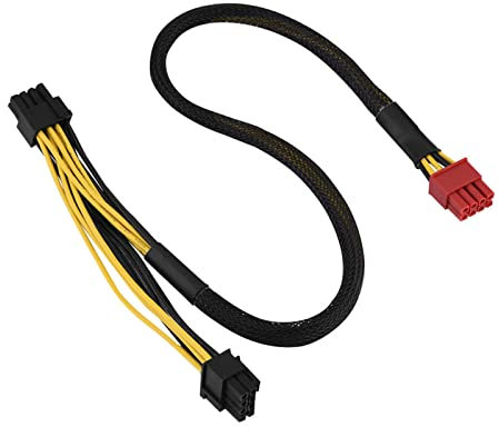 MtlaVishy 50 cm 8 Pin a Doble 8 Pines Cable de alimentación de la Tarjeta gráfica PCI Express Cable de alimentación de la Tarjeta Split One 8pin en Dos plástico de Alto Grado