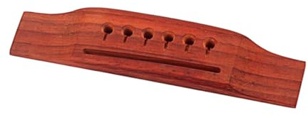 Gq297 6 String Redwood Guitar Bridge for Acoustic Guitar | Red Finish, Sturdy Structure, Easy and Quick to Mount, DIY Replacement Part