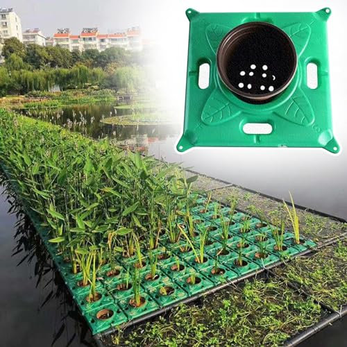 Floating Planter for Koi Pond, Aquaponics Plant Island, Garden Water Plants Flower Pot, Large Pond Pots Basket