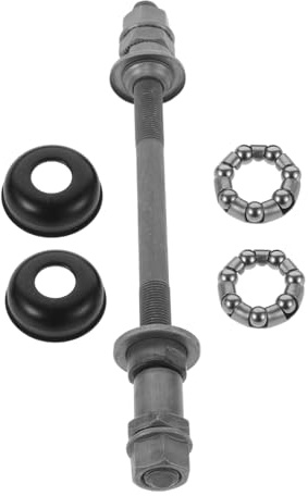 Hemobllo ASSE Posteriore Bici Mountain Bike Posteriore e Cuscinetti a Sfera, ASSE Solido 180mm in Lega di Titanio Grigio, Kit Ricambio per Bici off-Road Resistenza Elevata e Compatibilità