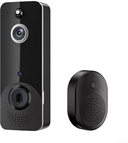 Oniissy Video Doorbell Wireless Remote Monitoring Smart AI Human Detection Multiple Phone Connectivity Long Standby USB Rechargeable ABS 134x48x25MM Home Security