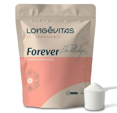Longévitas Proteína Mujer Polvo, Creatina Ashwagandha 1 Mes (600 g) | Sin azúcar, Probióticos, CoQ10 y ácido hialurónico, Adaptógenos y equilibrio hormonal, España, ISO 9001