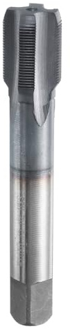QUARKZMAN Metrisk gängborr m16 x 0,75, Cobalt HSS-gängskärare (höger), skaftdiameter 12,4 mm, TiCN-beläggning, platt huvudgängborr med rakt spår