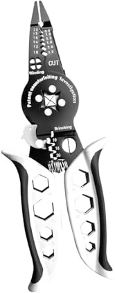 Ronyme Alicates pelacables, alicates combinados, profesionales para electricistas, multiusos para atornillar, torcer, presionar y crimpar.