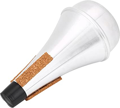 KIMISS Sourdine de Trompette pour une Pratique Silencieuse, Accessoire d'instrument Léger en Alliage d'aluminium et Bande de Liège pour les Joueurs de Trompette