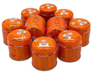 SMH LINE 6 x 10 x 20 x 36 x 190 g butan stickpatron universell gaspatroner med säkerhetsventil bunsbrännare gas propan mix campingkök, gasspis gasvärme brännare gas stoppsystem