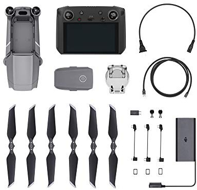 DJI Mavic 2 Zoom Drone + Radiocommande Smart Controller - Drone avec Caméra avec Zoom Optique, Objectif 24-48 mm Ultraflexible - Radiocommande avec Écran 5,5 Ultra-Brillant 1080p - Gris