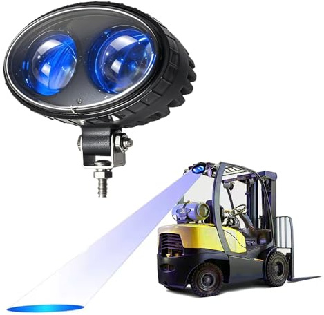 8 W LED Luce di Sicurezza Blu Spot Lampada Magazzino Forcella Avvertimento Luce Camion Montaggio Laterale Pedone Cassaforte DC10V-100V Ampia Tensione 250LM