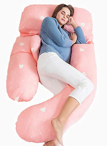 Schwangerschaftskissen,Große U-Förmige Ganzkörper-Mutterschaftskissen Motherhood Still- Und Lagerungskissen Ergonomisch pink,160 * 80cm