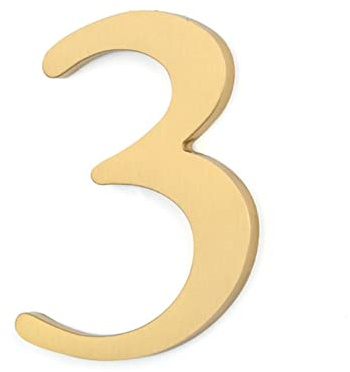 Numero civico esterno, portale o garage, rame, montaggio adesivo per parete in ottone numero adesivi per caselle postali, armadietti, carrozzerie, cartelloni pubblicitari, numeri di telefono