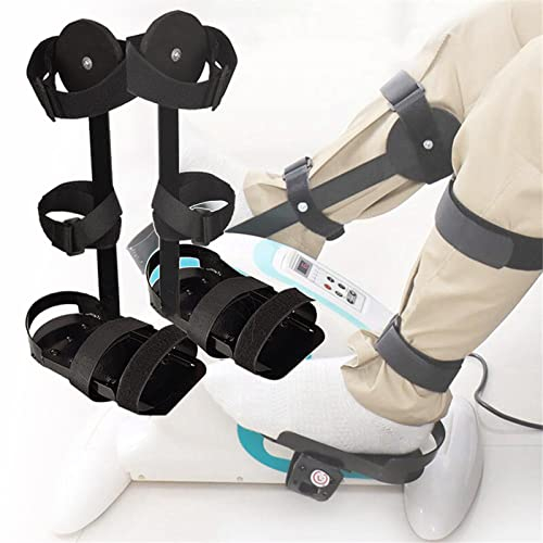 LARIAU 1 Paar Bein-Knöchel-Stützhalterung für Heimtrainer, multifunktionale Rehabilitationspedal-Beinschutzhalterung mit Klettverschluss, für Rehabilitationstrainer für ältere Menschen und Behinderte