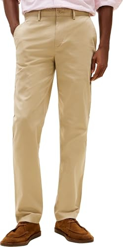 Tommy Hilfiger Uomo Pantaloni Core Bleecker 1985 Pima Cotton Chino, Beige (Batique Khaki), 34W/32L