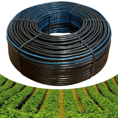 Ala Gocciolante ø 16 mm Passo 60 cm con Gocciolatore Doppio Foro, Rotolo da 400 mt, Tubo In Polietilene per Irrigazione a Goccia, Nero - Orto Facile