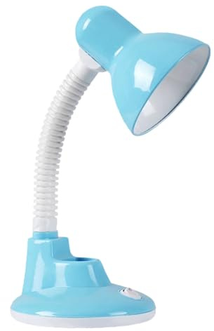 BEL AIR HOME - Lámpara Escritorio Flexo BABY | Diseño Metálico Duradero | Ideal para Estudio y Trabajo | Control Fácil con Interruptor | Compatible con Bombilla 1xE27 (AZUL)