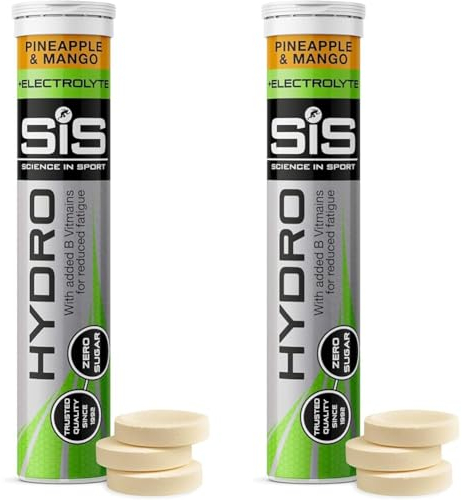 Science in Sport GO Hydro Elektrolyt Tabletten, glutenfrei, ohne Zucker, Elektrolyt Pulver Alternative, Ananas & Mango Geschmack plus Elektrolyte, 20 Tabletten (Packung mit 2)