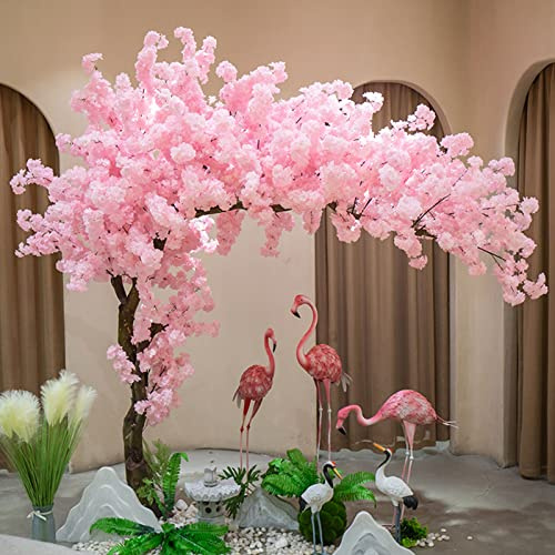 Arbre de Fleurs de Cerisier Artificiel, décor de Fleurs de Cerisier, Fausses Plantes de Fleurs de Cerisier, Arbre Sakura, Cerisier pleureur, Plante Artificielle avec tiges de Bois véritable