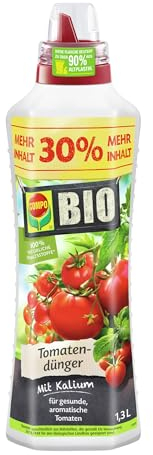 COMPO BIO Tomatendünger – natürlicher Spezial-Flüssigdünger – für alle Tomatensorten – 1,3 Liter