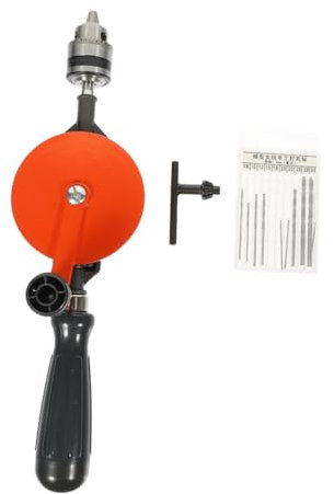 FOYTOKI Taladro Manual De Manivela Para Carpintería Acero Resistente Mango Ergonómico Adecuado Para Bricolaje