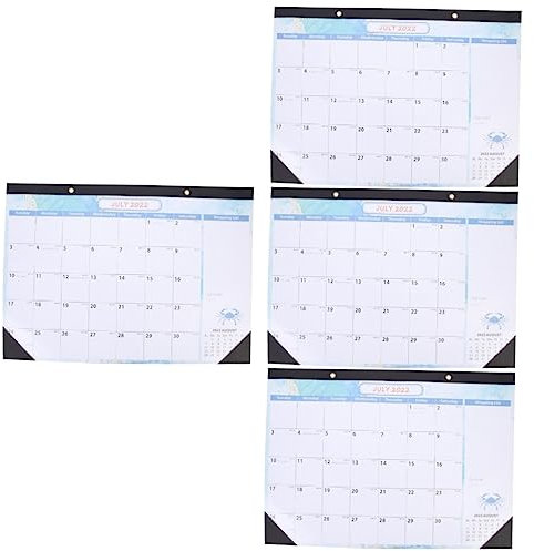 Tofficu 4stücke Wandkalender Englischer Sternzeichenkalender Für Büro Und Zuhause Praktischer Planer Mit Notizfeldern Wanddekoration Für Stilvolle Räume