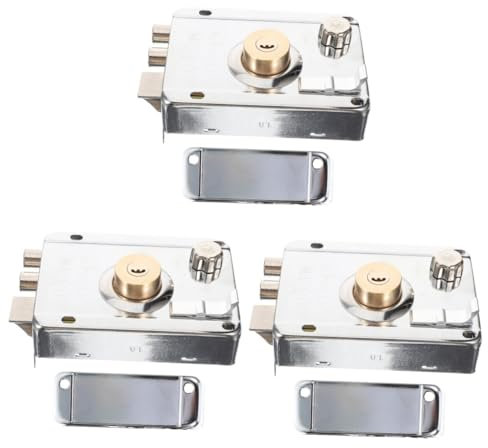 ARTIBETTER 3 Set Serratura Antifurto Serratura Del Cancello Serratura A Catena Della Porta Serrature Per Porta D'Ingresso Kit Serratura Scorrevole Serratura Della Porta D'Ingresso Serrature