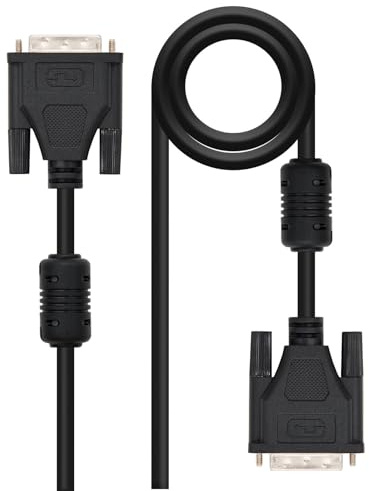 Blendend Cable DVI Dual Link 24+1, Macho a Macho, 1.8 m, para conexión de monitores y dispositivos de alta resolución.