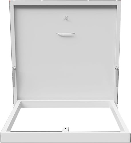 Zincato Botola del tetto, Soffitta Cantina del seminterrato Scale Coperchio di uscita, Botola di accesso Finestra di uscita Coperchi dei tombini per seminterrato Vicoli del pozzo Cortile,A-85x85cm