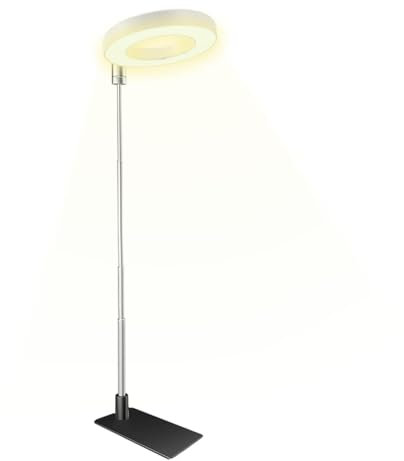 Luz De Cultivo De Espectro Completo - Luces De Crecimiento De Luces De Plantas Piso De Pie | Altura Ajustable | Lámpara De Cultivo Con 4H/8H/12H | 4 Niveles Dimmables | Iluminación De Plantas Interior