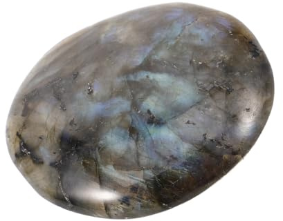 Labradorita Natural Pulida 5-6cm, Piedra de Bolsillo Azul | Decoración y Colección, Pieza Única de Piedra, Acabado Pulido, Formato Compacto para Mesa o Vitrina