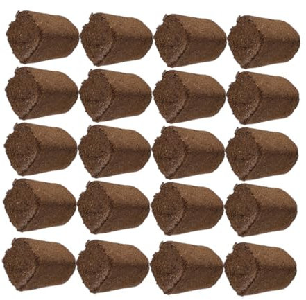 BESPORTBLE Blocs Nutritifs de Culture Hors Sol 20Pcs pour Fleurs et Légumes Terreau Naturel Compressé pour et Absorption d'eau Fournitures de Jardinage Pratiques