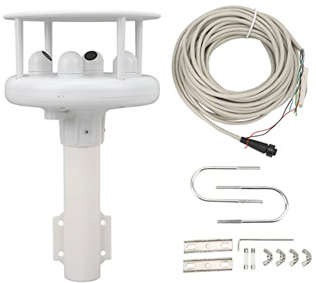 XTevu Wind Speed Sensor Ultrasonic Anemometer Wind Direction Thermo Hygrometer Weather Station for Fishing Boat Yacht