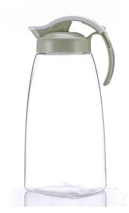 SDA287MZ Wasserkaraffe 2,15 l Wasserkrug aus Kunststoff, kälte- und temperaturbeständig, große Kapazität, Fruchtsaftkrug, Haushaltskühler, Teekanne, Flasche, Trinkgeschirr Wasserkrug(Green)
