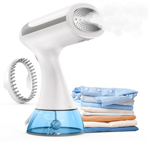 Ferro da Stiro Verticale, Stiratrice Verticale 1500W, Ferro a Vapore da Viaggio, Stiratore Verticale Portatile con 300ml Serbatoio Acqua, Riscaldamento Rapido 20s, Rimozione Rapida Delle Pieghe