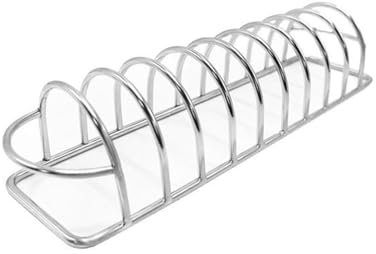 Mixnexorad Rippchenhalter Für Grill - Extra Lang Edelstahl Grillhalter | Edelstahl Antihaft Grillzubehör für Heißluftfritteuse Garten Rasen Außenbereich Camping und Picknick