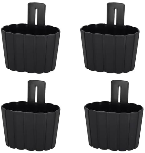 KOTARBAU® Blomkruka Balkong Hängande Blomkruka Plantor för att hänga på väggen, antracit, 20 x 14 x 13 cm