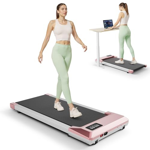 Copant Tapis de Marche, Tapis de Course avec LCD Écarn, 2.5 HP Walking Pad avec APP &Télécommande，Charge Max 113 kg, avec Parcours d'Entraînement et Courses, 1-4km/h pour Domicile ou Bureau