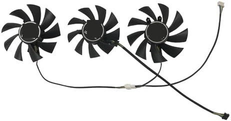 ZYJOZMD Ventilador para Tarjeta gráfica de 75 mm x 1 + 85 2, Enfriador GPU para Juegos Coloridos, iGame, GeForce, RTX 2060, GTX 1660 Ti, Super, Ultra y VGA(ABC Triple Fan)