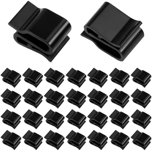 Poeland 30 stycken solpanelskabelklämmor, plastkabelhållare för fotovoltaik, kabelklämmor för släpvagnsramar och solcellsmoduler, PV-kabling båtkabel